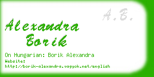 alexandra borik business card